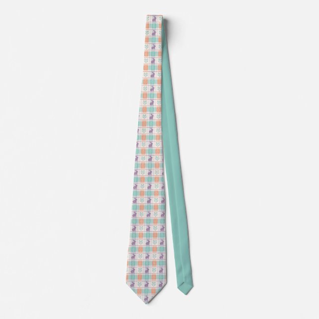 Corbata Plaid de cuadros de Pascua   (Anverso)