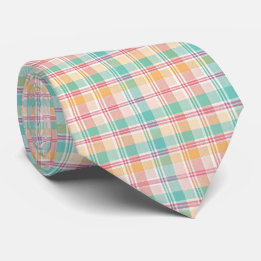Corbata Plaid de cuadros multicolor
