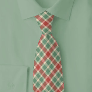 Corbata Plaid de Navidad Rústico