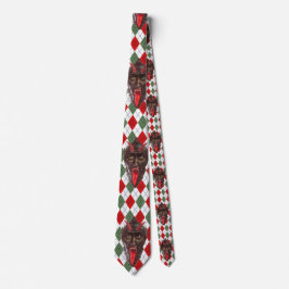 Corbata plaid navidades krampus