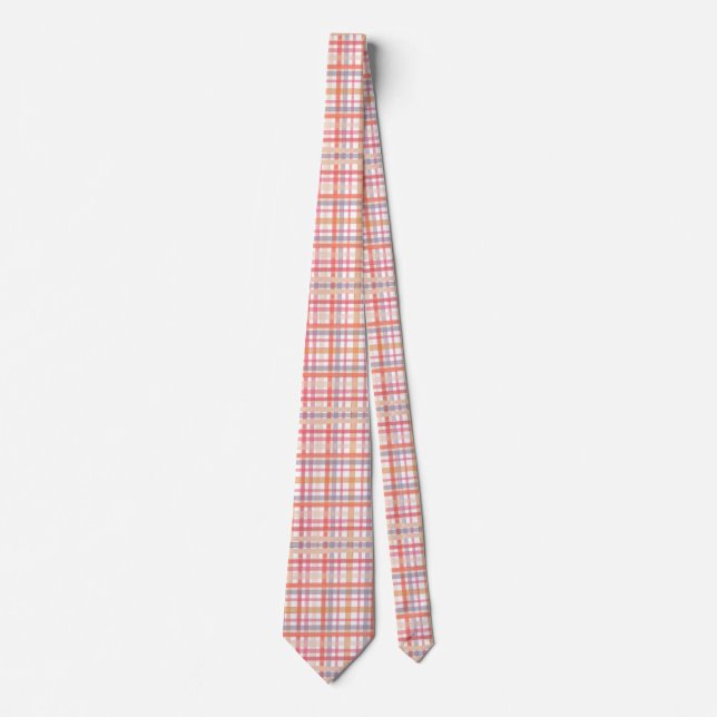 Corbata Plaid Pastel (Anverso)