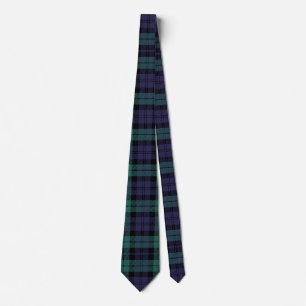 Corbata Plaid Verde Azul