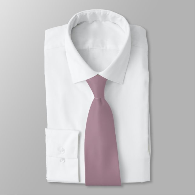 Corbata Plain Mauve, añadir monograma (Atado)