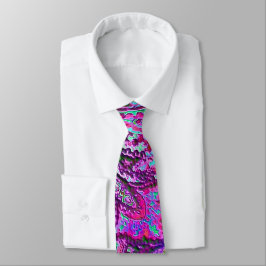 Corbata Plain Paisley 4 a ambos lados