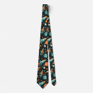 Corbata Planetas Soñadores Espaciocore Verde Azul Naranja
