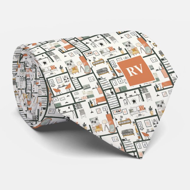 Corbata Plano de la casa de diseño interior (Enrollado)