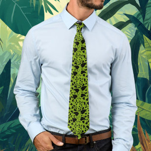 Corbata Planta gráfica verde vides negras