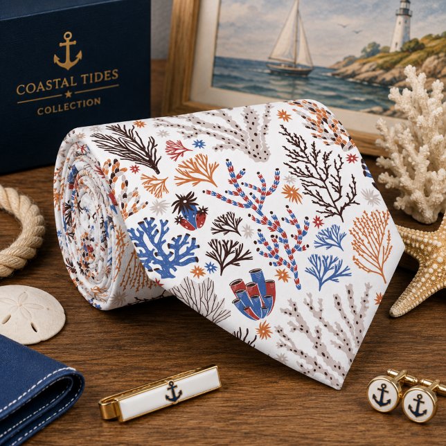 Corbata Plantas Marinas de Vida Marina Sin Costuras (Subido por el creador)