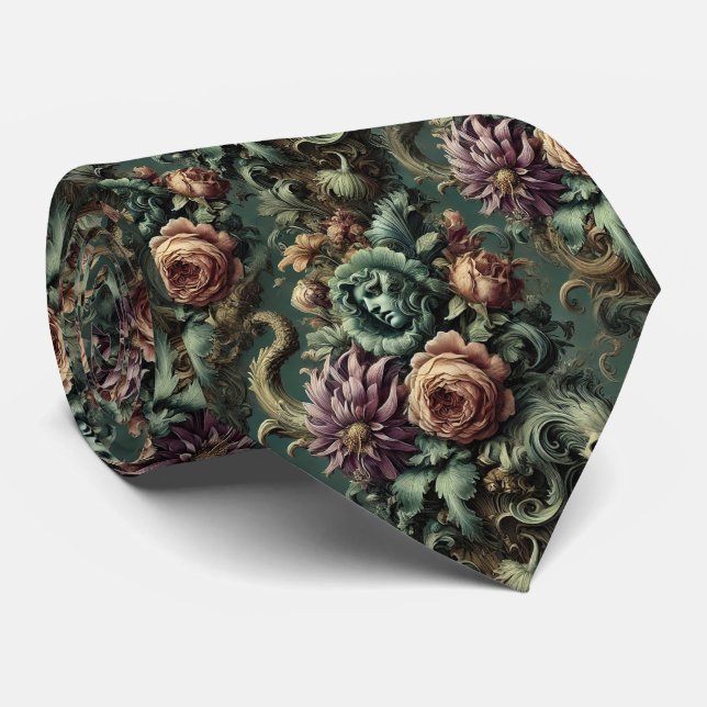 Corbata Plantas y pandemonio - Victoria gótica (Enrollado)
