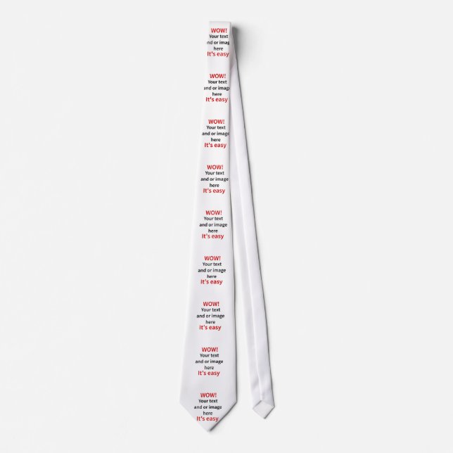 Corbata Plantilla de personalizable (Anverso)