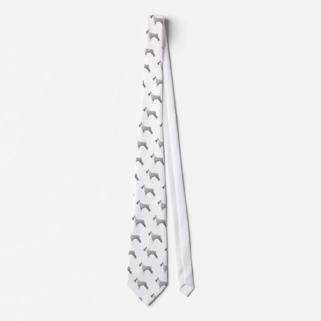 Corbata Plantillas Schnauzer preparadas para el Personaliz (Anverso)