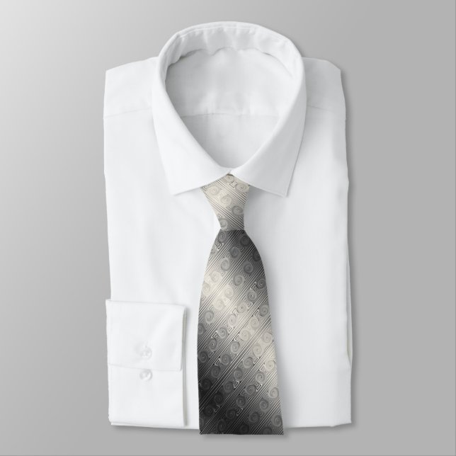 Corbata Plata de Digitaces y diseño iónico romano poner (Atado)