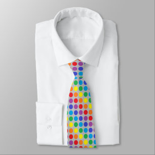 Corbata Plata de los lunares del arco iris