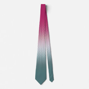 Corbata Plata magenta silenciada Verde azulada