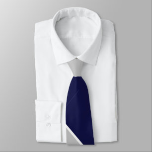 Corbata Plata marina y blanco