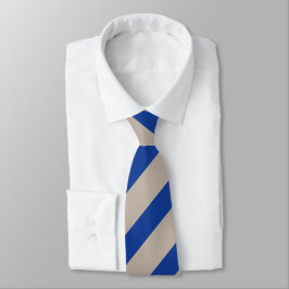 Corbata Platino y lazo Diagonal-Rayado azul