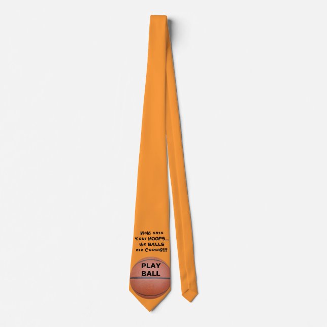 Corbata Play Ball Basketball Humor (Anverso)