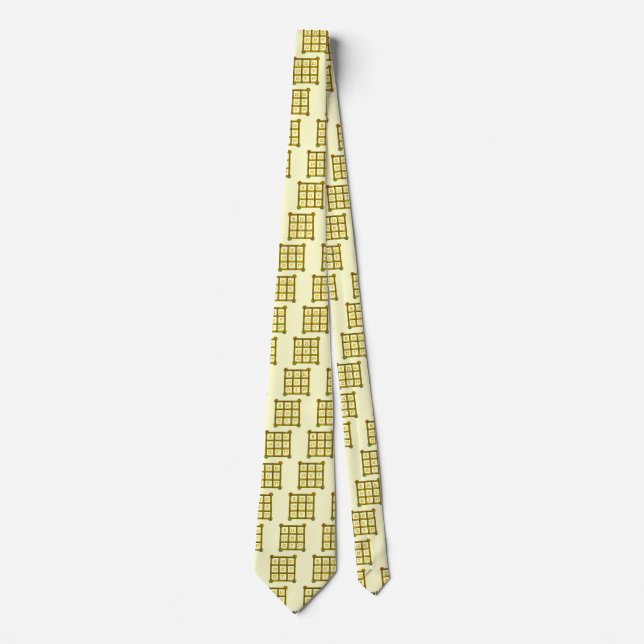 Corbata PLAZA MÁGICA 33, crema (Anverso)