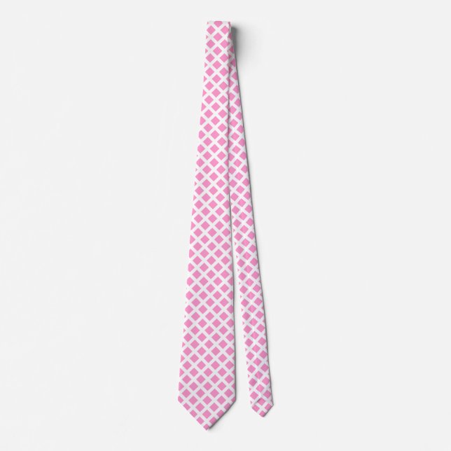 Corbata Plazas diagonales - Rosa en el dedo del cuello bla (Anverso)