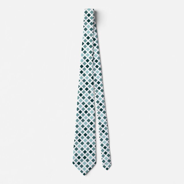 Corbata Plazas diagonales - Sombras de Guay Green Tie (Anverso)
