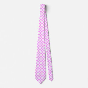 Corbata Plazas diagonales - Violeta clara en el suelo blan