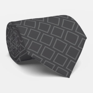 Corbata Plazas Oscuras Retro Sobre El Ate Del Cuello Gris 
