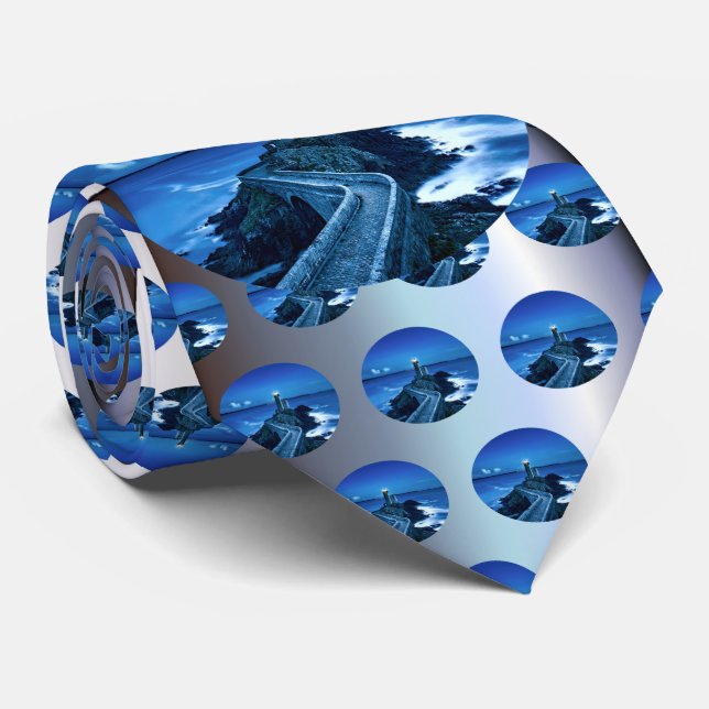 Corbata Plouzane, Francia - Faro (Enrollado)