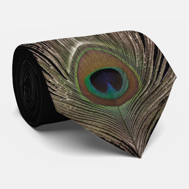 Corbata Pluma de pavo real (Enrollado)