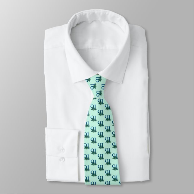 Corbata Plumas de pavo real para cumpleaños o aniversario  (Atado)