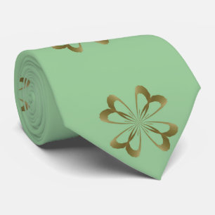Corbata Pocas flores del oro en la menta