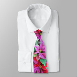 Corbata Poinsettias de los Navidades de los lazos masculin