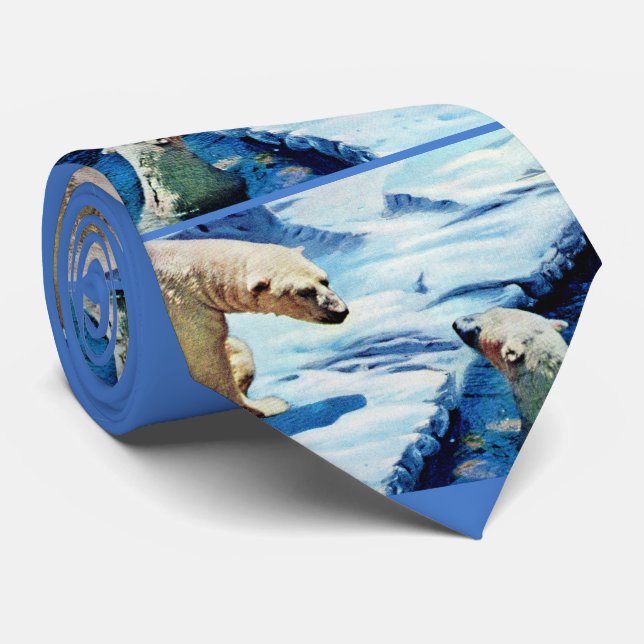 Corbata polar bears print (Enrollado)