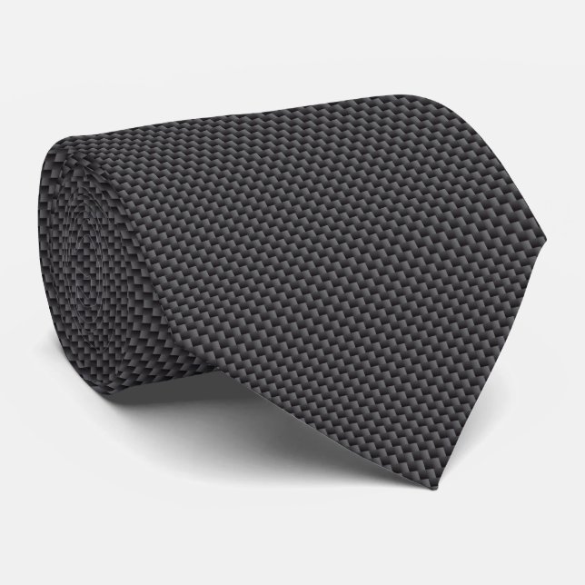 Corbata Polímero negro y gris de la fibra de carbono (Enrollado)