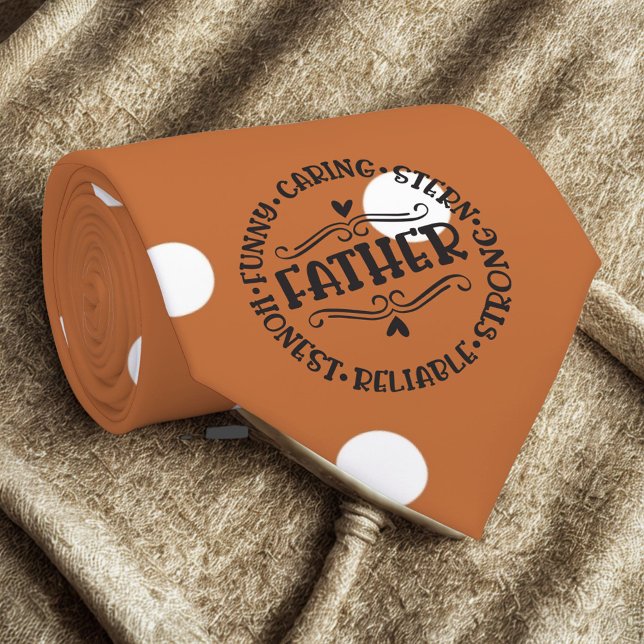 Corbata Polka blanco de terracota moderna hace que el día  (Subido por el creador)