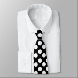 Corbata Polka blanco y negro<br><div class="desc">Añade algo de interés a tu atuendo de negocios con esta moderna corbata de puntos polka. Personalizar cambiando el color de los puntos a tu favorito.</div>