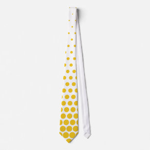 Corbata Polka de limón profundo, blanco moderno