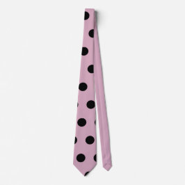 Corbata Polka Dot Neck Tie (Rosa y Negro)