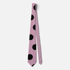 Corbata Polka Dot Neck Tie (Rosa y Negro)