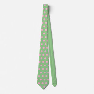 Corbata Polka Dot Neck Tie (Sage Green & Pastel Pink)