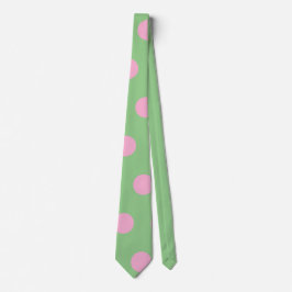 Corbata Polka Dot Neck Tie (Sage Green & Pastel Pink)