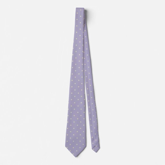 Corbata Polka Dots Lavender Cream Polka Pattern (Anverso)
