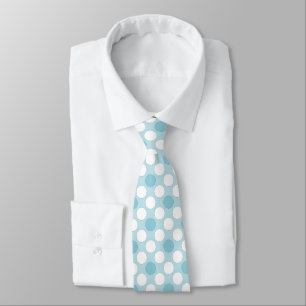 Corbata Polka hace retro azul blanco