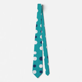 Corbata Polka moderna Verde azulada y marina Polka Dot Nec