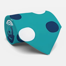 Corbata Polka moderna Verde azulada y marina Polka Dot Nec