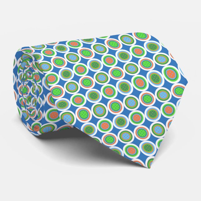 Corbata Polka Polka Dot Naranja Green Blue Ball (Enrollado)