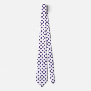 Corbata Polka ultravioleta sobre blanco
