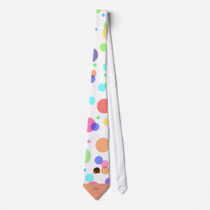 Corbata Polkadots conocidos personalizados del arco iris