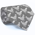 Corbata Pollo Hen Poultry<br><div class="desc">Un diseño de gallina gris y blanca para los amantes del pollo y de las aves de corral, los granjeros, los pequeños tenderos y los susurros de pollo. Arte original de Nic Squirrell.</div>