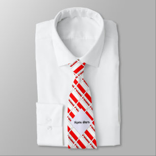 Corbata Polonia Bandera Polaca Tiled Negro Personalización