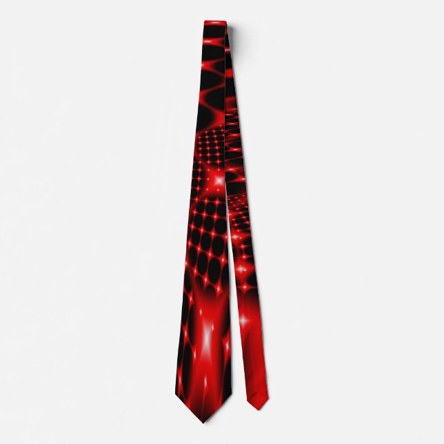 Corbata Polvo de red brillante rojo (Anverso)